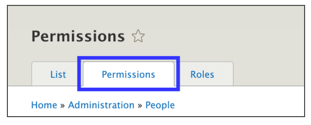 permissions tab