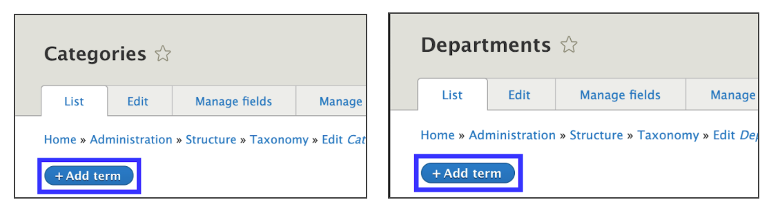 categories-departments add term