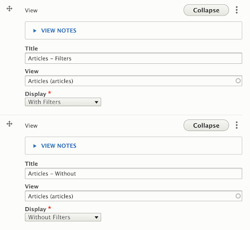 articles admin view